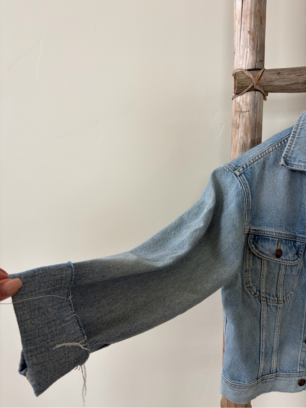 Re/Done Light Wash Denim Jacket - Picture 3 of 5